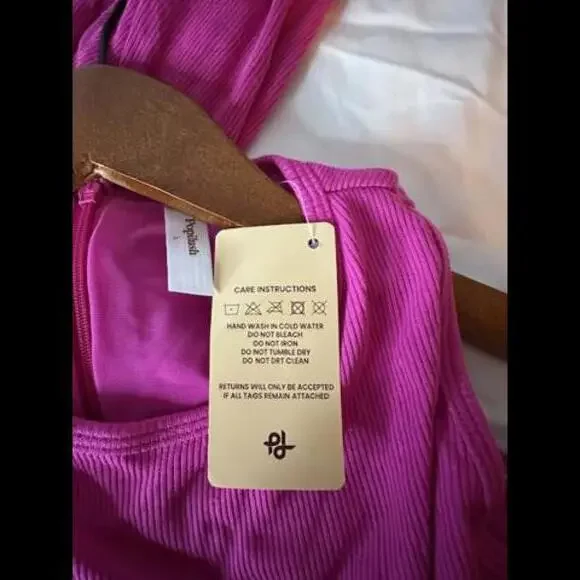 NWT Pink Popilush Shapewear Modal Crew Neck Slimming Maxi Dress, Size Large - Picture 7 of 9